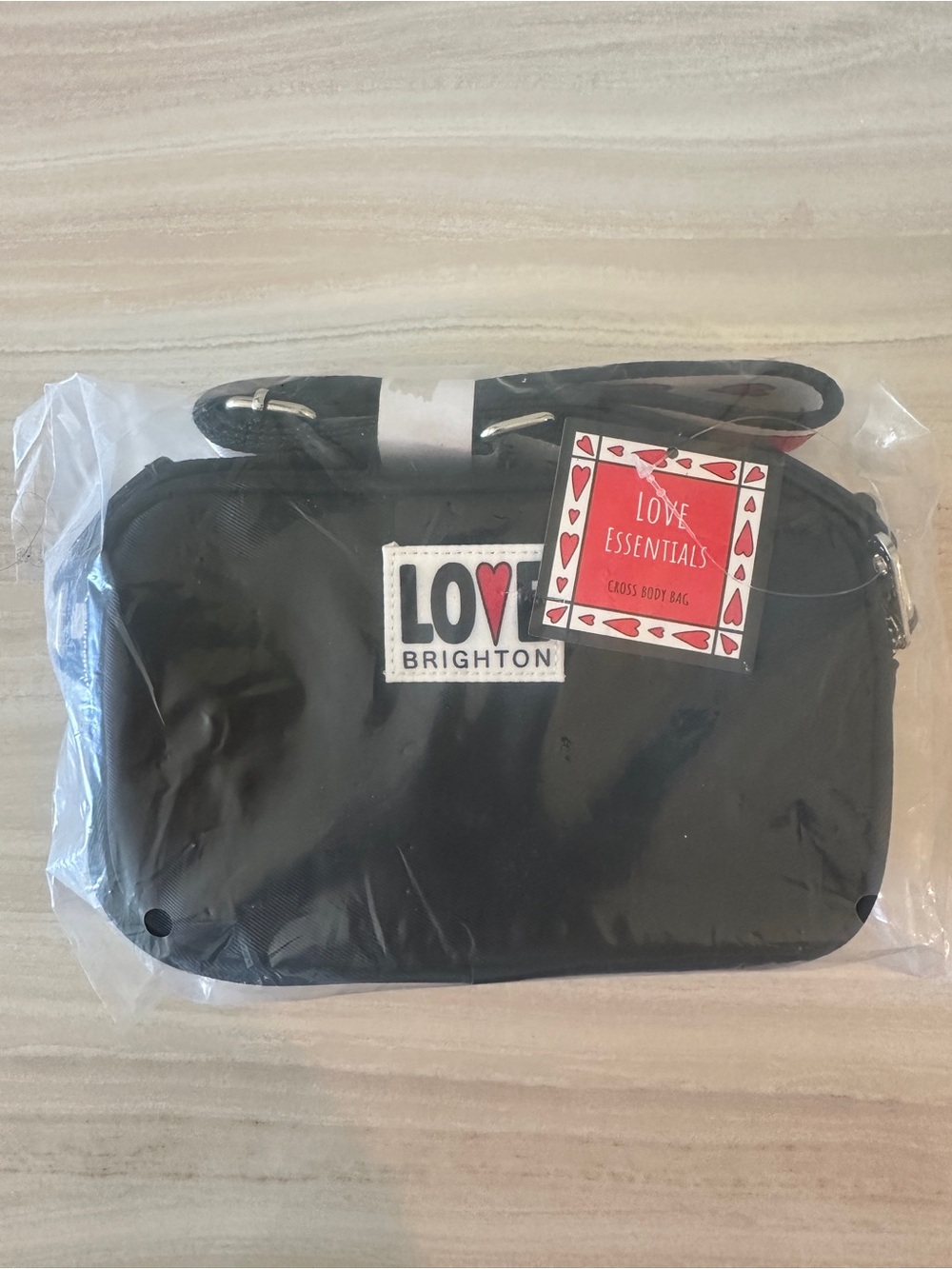 Brighton Black Love Essentials Crossbody Bag - Picture 6 of 8